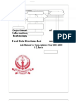 C&DS Lab Manual
