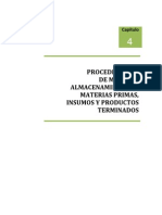 Faena C4 Procedimiento Manejo y Almac de Mat Primas, Insumos y Prod Term PDF