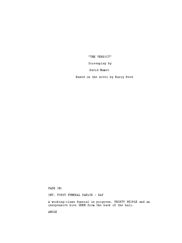 The Verdict | PDF | Tavern | Courtroom