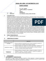 Programa Anual del Área de Matemática 2013 - JCA