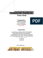 Financial Analysis PRIME BANK