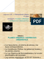 Unidad 6 Planes Urbanos y Normativa Urbanistica