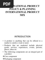 International Product Policy & Planning International Product Mix