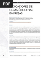 Indicadores de Clima Etico Nas Empresas