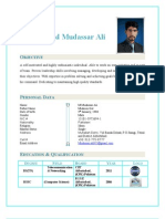 Mudassar CV 2013