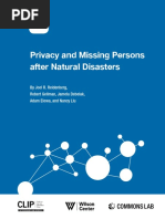 Privacy and Missing Persons After Natural Disasters