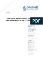 Conception Dimensionnement Et Fabrication D Une Tubine Banki de Type Jla Mecano Soude PDF