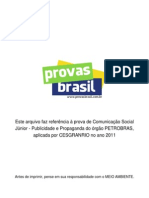 Gabarito Comunicacao Social Junior Publicidade e Propaganda Petrobras 2011 Cesgranrio