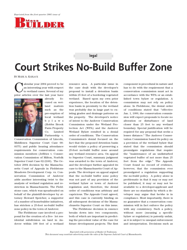 Court Strikes NoBuild Buffer Zone Policy PDF Judgment (Law