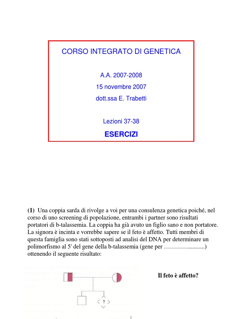Esercizi Genetica Con Soluzioni Terza Media