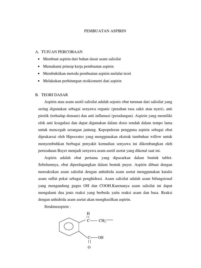 Pembuatan Aspirin PDF