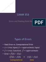 CAAM 353 -Errors and Floating Point Notation 17pp