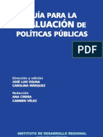 Guía para la evaluación de Políticas Públicas