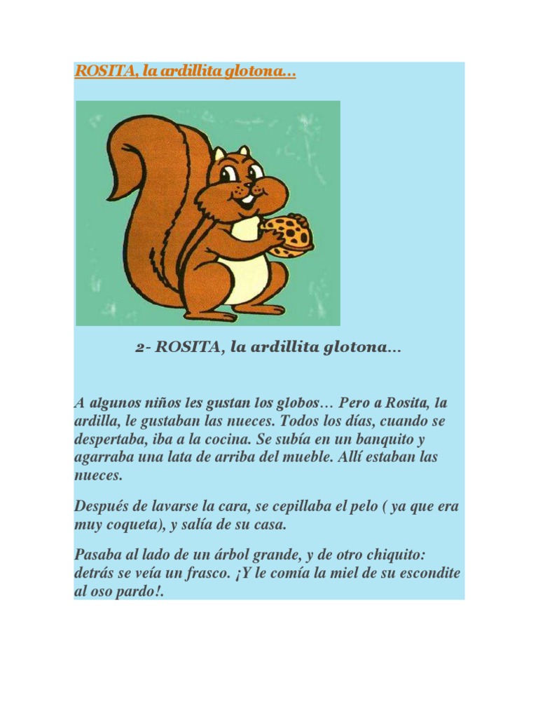 La Ardillita Glotona PDF