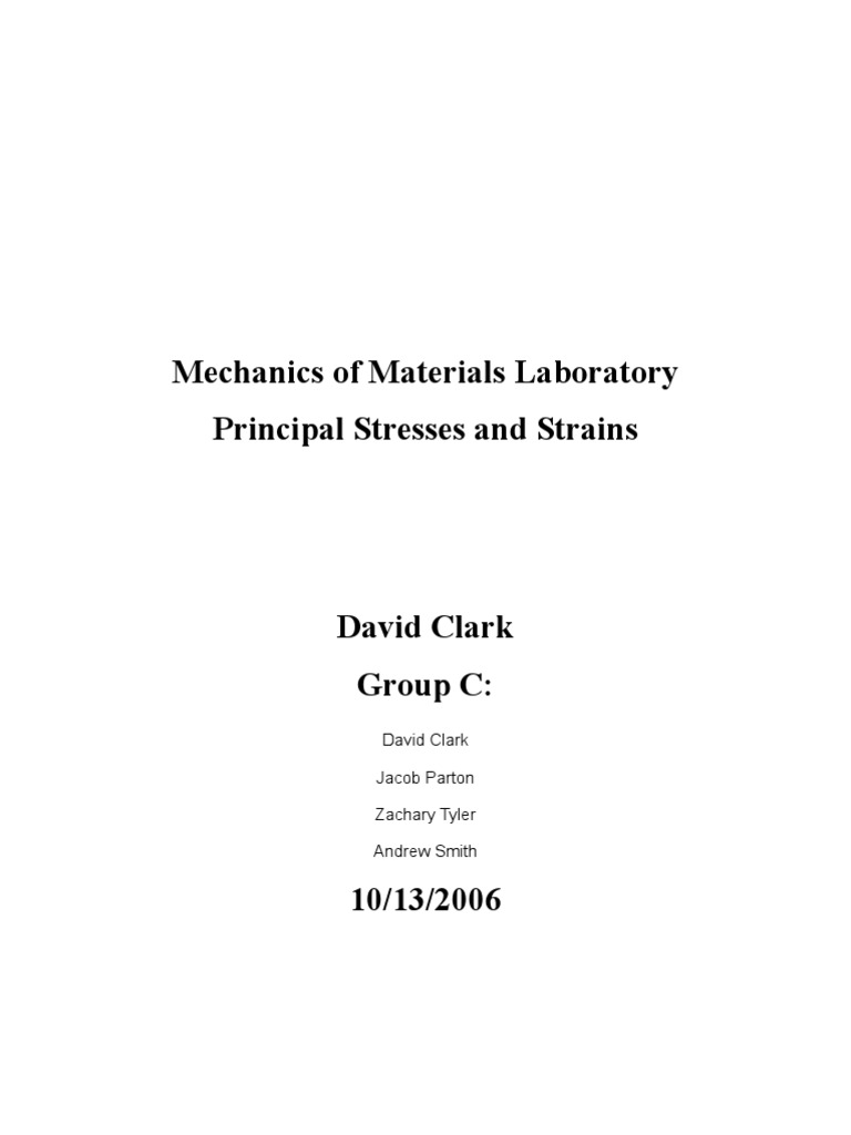 Mechanics of Materials - Principal Stresses and Strains | PDF ...
