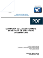 Estimación de la incertidumbre en métodos de ensayo de construcción