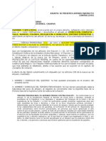 Modelo Para Ciudadan%c3%Ada de Demanda de Amparo Indirecto CHIAPAS Inconstitucionalidad Articulo 398 Bis