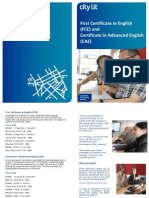 First Certificate in English (FCE) and Certificate in Advanced English (CAE)