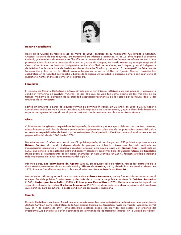 Rosario Castellanos | PDF
