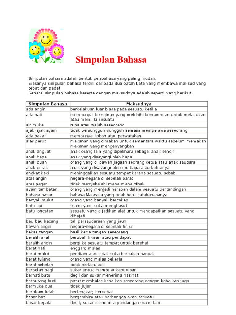Koleksi Simpulan Bahasa Pdf
