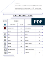 Lista de Comandos Para Autocad