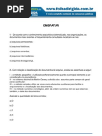 folha dirigida - questões arquivologia - (concurseiros do brasil) embratur