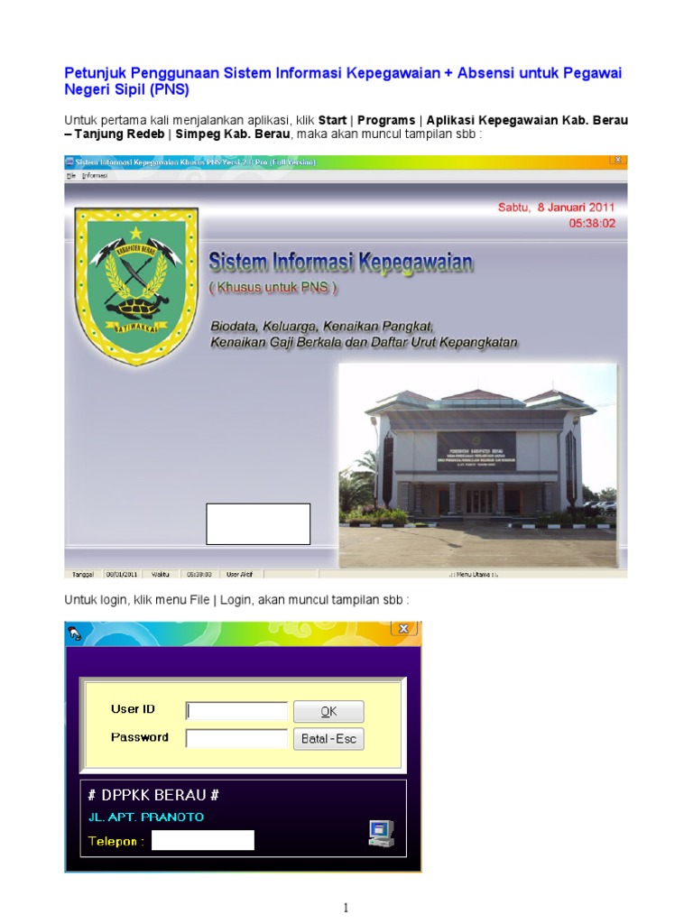 Aplikasi sistem informasi kepegawaian full hd