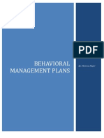 Behavioral Management Plan