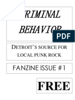 Criminal Behavior Fanzine, Issue 1