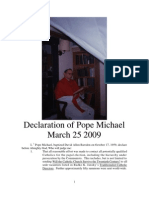 Declaration of The Pope March 25 2009