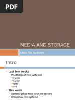 Media and Storage: UNIX File Systems