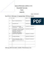 Department of Electronics (AIM & ACT) Banasthali University Notice Composite