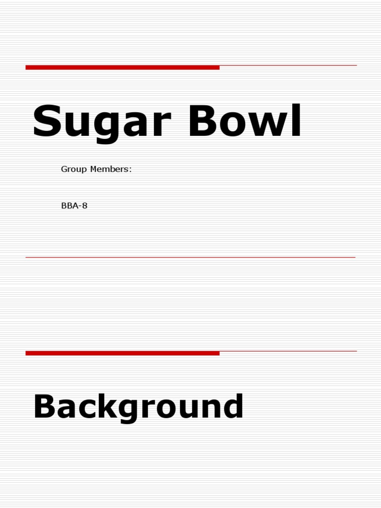 Sugar Bowl PDF Advertising Economics