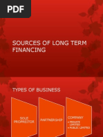 Sources of Long Term Financing