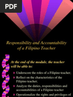 Responsibility and Accountability of Teachers