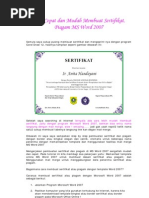 Download Cara Cepat Dan Mudah Membuat Sertifikat Atau Piagam Dengan Microsoft Word 2007 Oleh Anita Handayani by Anita Handayani SN136647567 doc pdf