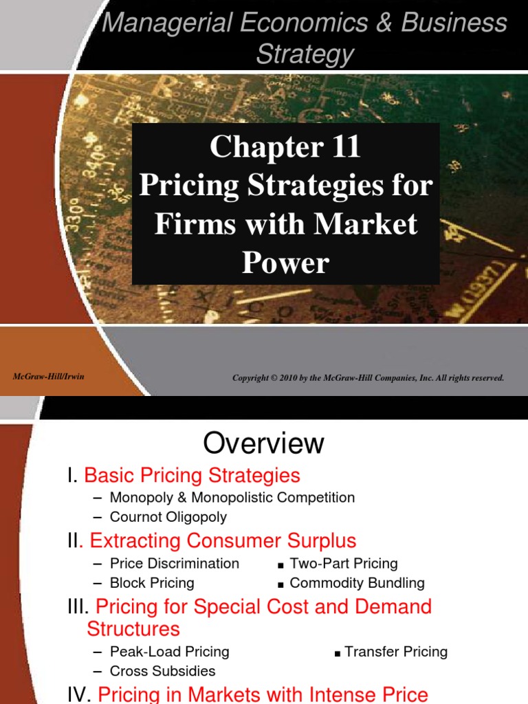 Pricing Strategies For Firms With Market Power: Mcgraw-Hill/Irwin | PDF ...