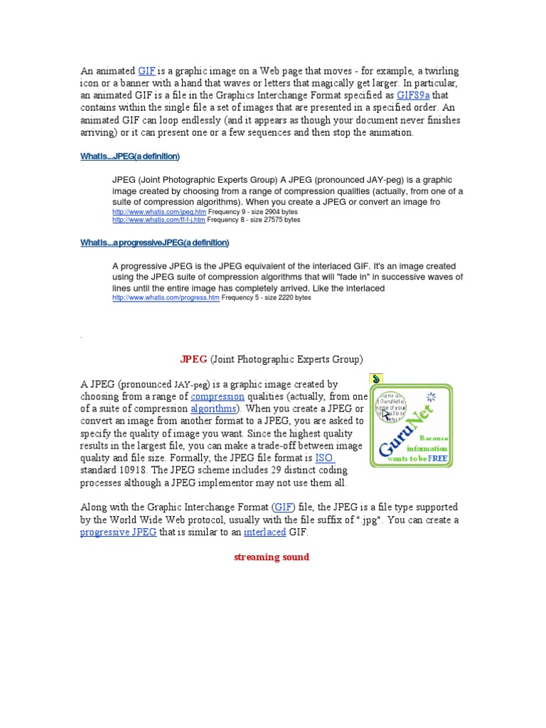 GIF GIF89a: What Is... JPEG (A Definition) | PDF | File Format | Image ...