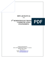 DSP Lab Manual 5 Semester Electronics and Communication Engineering