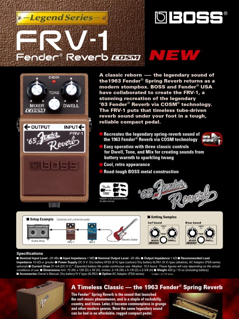Boss Legend Series Brochure | PDF | Power Supply | Guitars