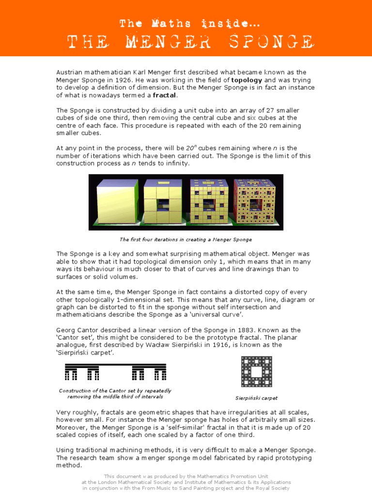 Menger Sponge | PDF | Art