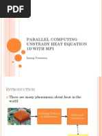 Parallel Computing Unsteady Heat Equation 1D With Mpi: Ipung Pramono