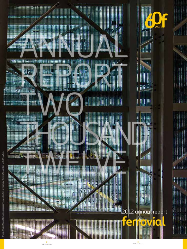 2012 Ferrovial Annual Report | PDF | Waste | Waste Management