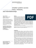 0000 - Measuring Information Systems Success Models, Dimensions Measures and Interrelationships