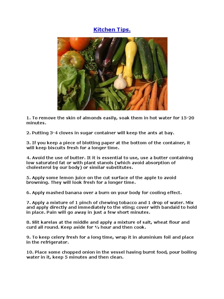 Essential Kitchen Tips and Tricks | PDF