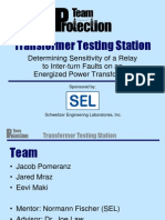 Transformer Testing Station: Determining Sensitivity of A Relay To Inter-Turn Faults On An Energized Power Transformer
