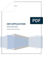 Erp Application: Operation Mode
