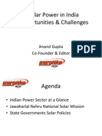 Solar Power in India Opportunities & Challenges: Anand Gupta Co Founder & Editor