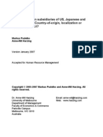 HRM Practices in Subsidiaries of US, Japanese and German MNCS: Country-Of-Origin, Localization or Dominance Effect