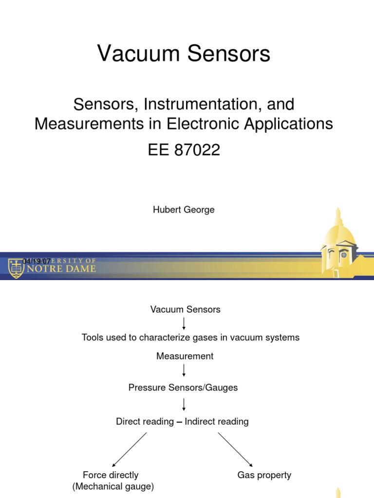 Overview of Vacuum Sensors and Gauges | PDF | Electron | Pressure ...
